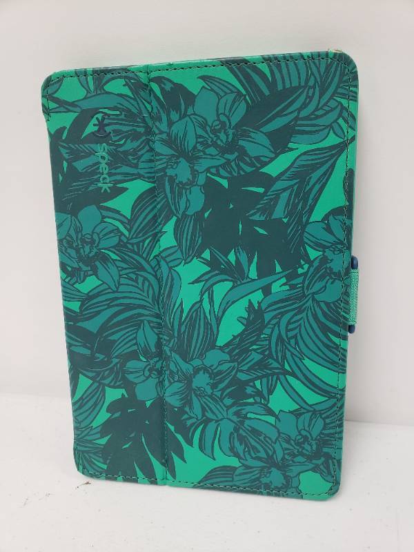 lot 966110 image: Speck iPad Mini Case - Green and Blue Flower Print with Snap Closure - 5.5 x 8 Inch&nbsp