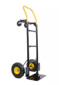 lot 6704 image: 330lbs Capacity Heavy Duty Adjustable Platform Cart Hand Truck Dual Purpose Dolly Wheel Attachment Not Included