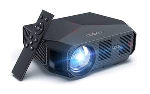 lot 6780 image: COOAU Portable IndoorOutdoor Home Theater Projector A4300 - 5500 Lumens 1080p