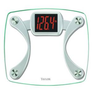 lot 6795 image: Taylor 7578 Glass Electric Scale with Red LCD Screen