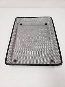 lot 6736 image: 11x15 Inch Black Wire Basket Desk Organizer