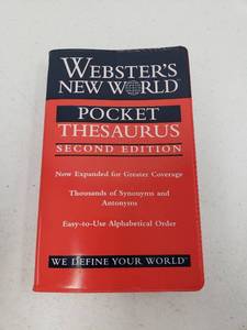 lot 67110 image: Websters New World Pocket Thesaurus