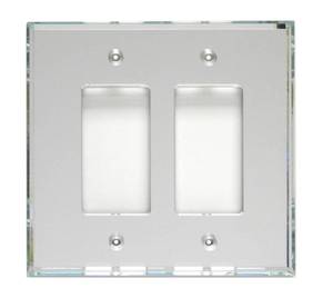 lot 67134 image: GlassAlike Double Decora Acrylic Mirror Switch Plate
