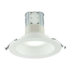 lot 67148 image: Commercial Electric 6 White Baffle LED Recessed Kit Selectable CCT (2.7K-5K)