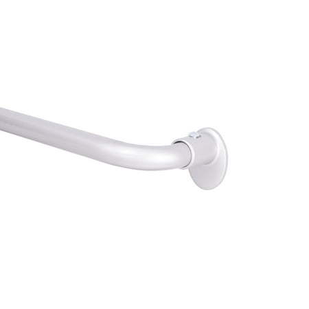 lot 96529 image: Lunar Complete Blackout Room Darkening Steel Wrap Rod 28-48 Adjustable Length 58 Dia. Silver