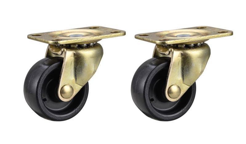 lot 96653 image: 1.25 Inch 40lb. Swivel Casters - Set of 2