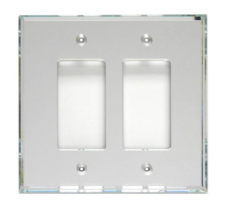 lot 967134 image: GlassAlike Double Decora Acrylic Mirror Switch Plate