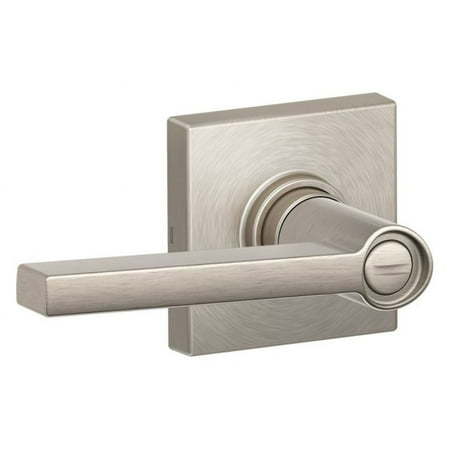 lot 967160 image: Schlage J40-Sol-Col Solstice Privacy Door Lever Set - Nickel