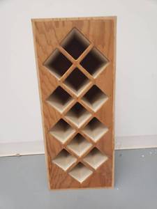 lot 6801 image: 13-Bottle In-Cabinet Solid Wood Wine Bottle Storage - 13in W x 11in D x 31in H Previously Owned
