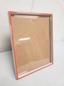 lot 6807 image: White and Orange 8x10 Inch Freestanding Picture Frame