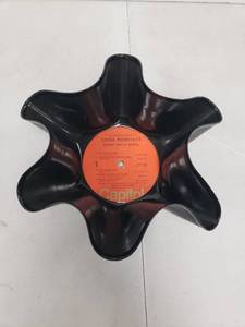 lot 6817 image: Melted Vinyl Record Decorative Bowl