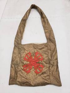 lot 6875 image: Green Satin Boho Bag
