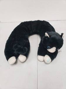 lot 6877 image: Black Cat Massaging Neck Pillow Batteries Not Included