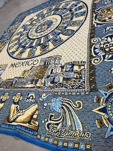 lot 6897 image: San Eduardo, Mexico Hand-Woven Throw Blanket - 71 x 87 Inch