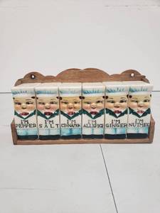 lot 68116 image: Antique Mini Chef Spice Rack
