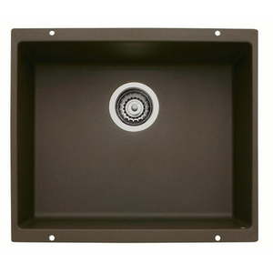 lot 68119 image: BLANCO PRECIS Large Undermount Sink - 19.69in W x 15.75in D x 7in H - Cafe Brown - Retail $712.68