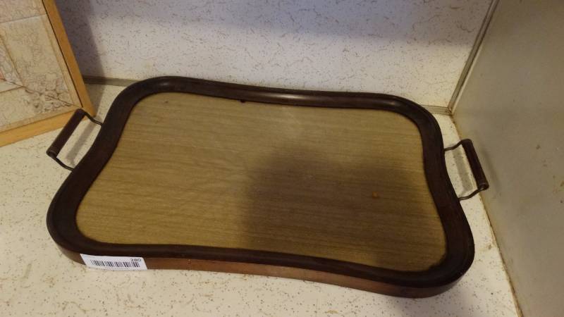 lot 280 image: serving tray - vintage framed picture