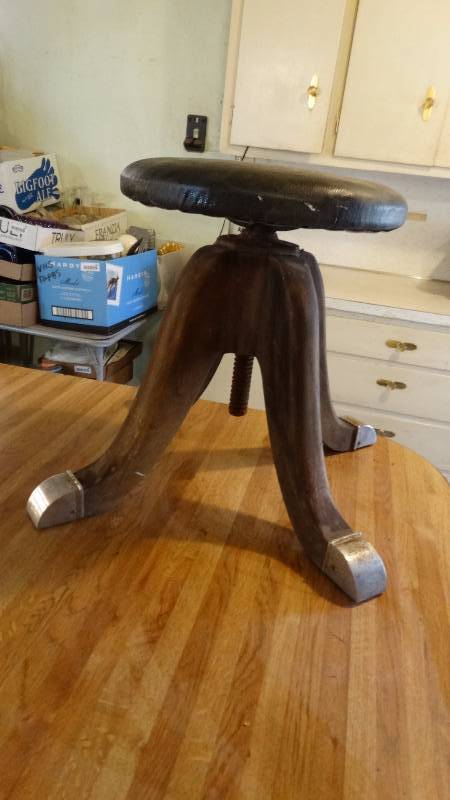 lot 334 image: vintage screw top stool