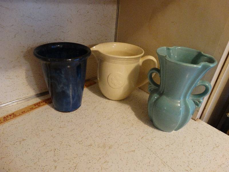 lot 361 image: Lot of 2- vases and 1 Pitcher.