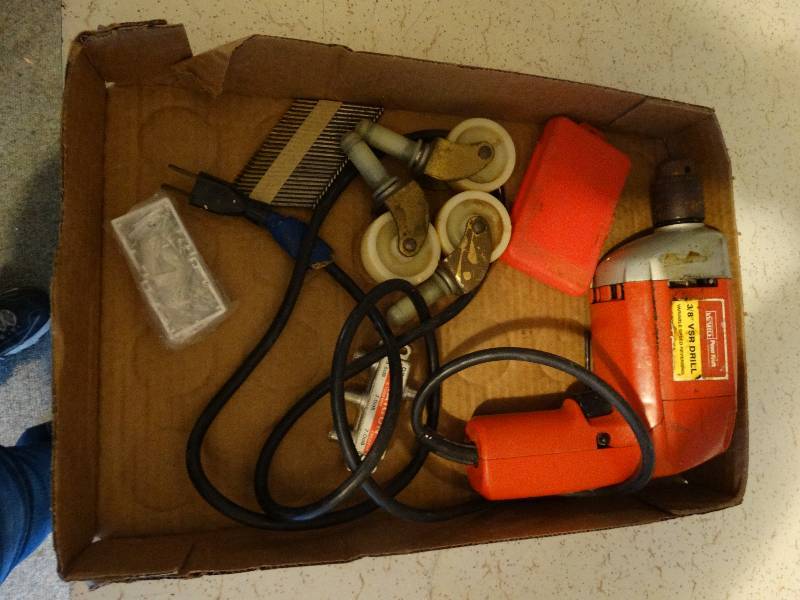 lot 396 image: Drill, bits & misc hardware.