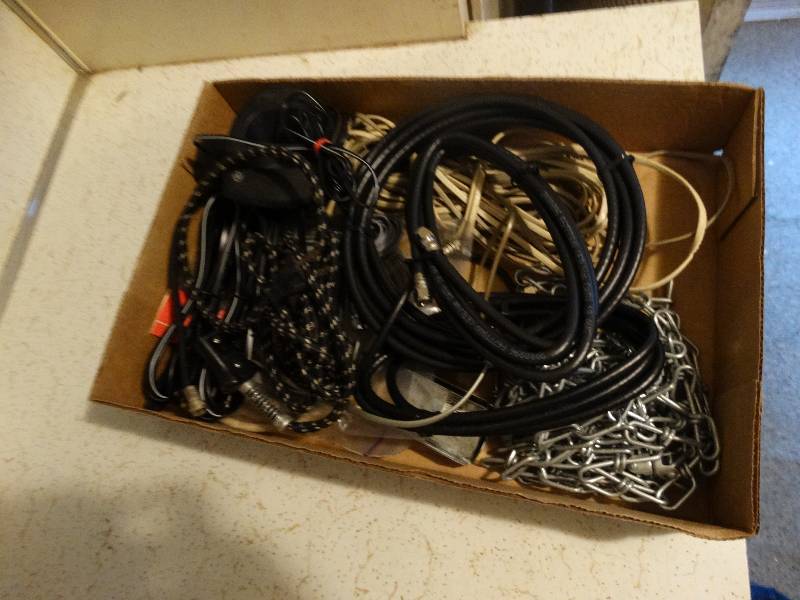 lot 405 image: Chairs, phone cords & misc.
