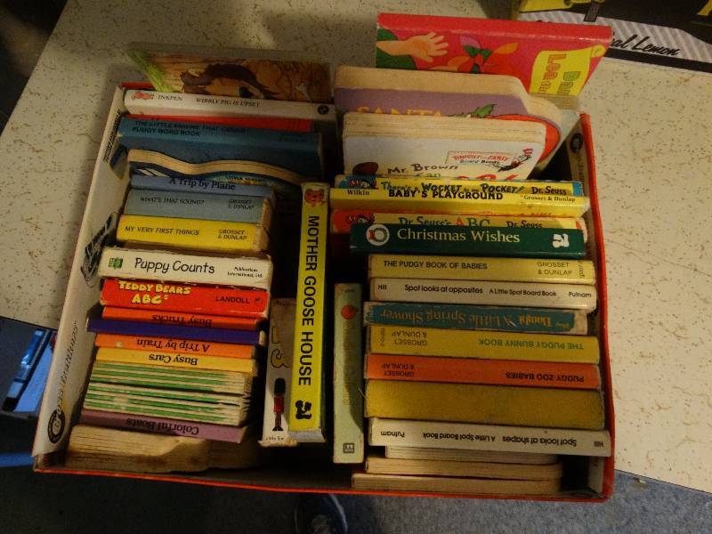 lot 411 image: Pre school cardboard pages books.