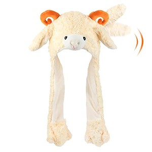 lot 66957 image: Hopearl Lamb Hat with Ears for Kids - Moving Jumping Pop Up Plush Sheep Hat 22