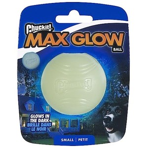 lot 66964 image: Chuckit Max Glow Ball Dog Toy, Small (2 Inch Diameter) for dogs 0-20 lbs, Pack of 1