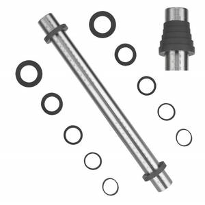 lot 66981 image: Adjustable Rolling Pin with Thickness Rings for Baking -Non Stick Stainless Steel Dough Roller Pin with Bands for Cookie,Wood,Wooden and Bread (Grey, 17.5)