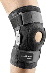 lot 66985 image: Size Large - Dr. Brace Hinged Adjustable Compression Knee Brace, Support Brace for Men & Women, Open Patella for Swollen, Meniscus Tear, ACL, PCL, Joint Pain Relief, or Injury Recovery
