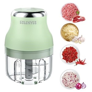 lot 66991 image: Electric Garlic Chopper, 250ML Mini Portable Veggie Chopper, Garlic Grinder Masher Onion Chopper, Blender to Vegetable, Wireless Food Processor for Ginger, Chili, Fruit, Meat, etc��Green��