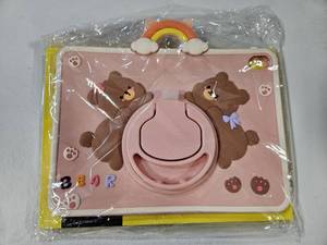 lot 67786 image: YEBOLU for iPad 10th Generation Case with Screen Protector for Friendly Girls Kids 360°Rotating Kickstand, Pen Holder, Silicone Cute New Full Body Protective Cover for iPad 10.9 Inch 2022 Pink Bear