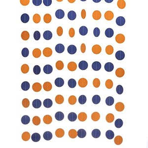 lot 67787 image: WEVEN Orange Blue Paper Garland Party Decorations Circle Dot Backdrop Party Banner Streamers, 30 Feet