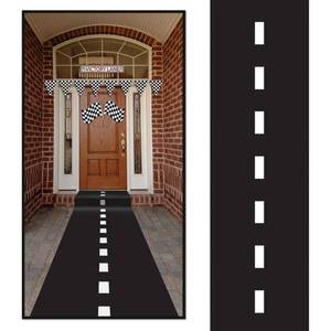 lot 67794 image: 10ft Long Racetrack Floor Running Racer Party Decoration Mat Drag Race Car Road Go Kart Theme Birthday Games (2ft Wide) by Super Z Outlet