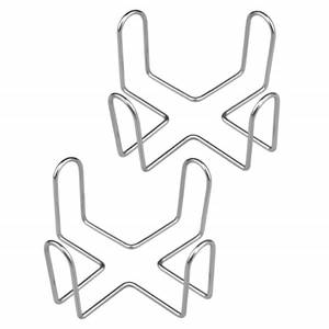 lot 67818 image: iziusy 2 Pieces 4.5 Inch Stainless Steel Coasters Holder Storage for Both Round and Square Coasters, Hold Up 4 to 7 Coasters