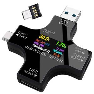 lot 67828 image: USB Tester Type C Meter - USB Digital Multimeter Amperage Power Capacity Reader & USB C Current Voltmeter & Voltage Monitor Tester & Amp Amperage Charging USB Detector Checker DC 0-30V0-6.5A