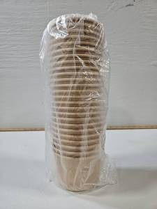 lot 67841 image: DHG PROFESSIONAL 25 Kraft Paper Food Containers- Kraft 2.5H 3.5D