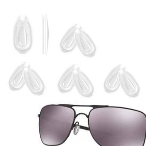 lot 67842 image: Eyeglass Nose Pads Sunglasses Nose Pads for Oakley Replacement 5 Pairs for OO4079 OO9174 OX3122 OX5126 OX5115 OX5118 - Eyewear Nose Pieces Soft Silicone Eyeglasses Nose pad for Sunglasses 11.8x7mm