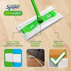 lot 67845 image: Swiffer Sweeper 2-in-1 Mops for Floor Cleaning, Dry and Wet Multi Surface Floor Cleaner Mop Only
