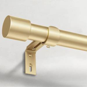 lot 67846 image: IFELS Heavy Duty Curtain Rod for Windows 66 to 120 Inch, 1 Inch Gold Curtain Rods for Outdoor Patio, Farmhouse, Bedroom, Kitchen, Adjustable Easy Install Curtain Rods (Gold,30-120-1Pack)