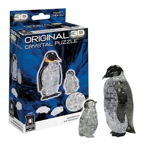 lot 67857 image: BePuzzled  Penguin and Baby Original 3D Crystal Puzzle, Ages 12 and Up