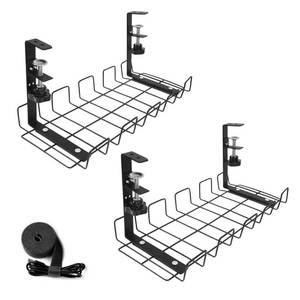 lot 67866 image: Cable Management Tray,Cable Organizer for Wire Management, Metal Wire Cable Tray for Office and Home (Set of 2)