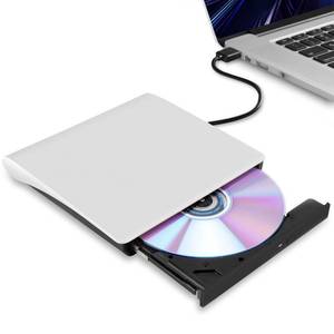 lot 67884 image: Hcsunfly External CDDVD Drive for Laptop, USB 3.0 Ultra-Slim Portable Burner Writer Compatible with Mac MacBook ProAir iMac Desktop Windows 7810XPVista (White)