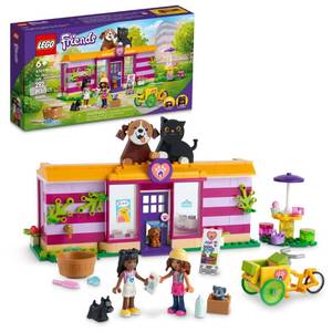 lot 67888 image: LEGO Friends Pet Adoption Caf� 41699 Building Toy - Collectible Animal Rescue Set with Olivia & Priyanka Mini-Dolls, Cat & Dog Figures, Creative Toys for Boys, Girls, and Kids Ages 6