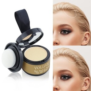 lot 67901 image: VOLLUCK Root Touch Up Hair Powder Root Cover Up Hairline Shadow Powder Stick, Root Touch Up Dark Brown for Thinning Hair for Women and Men, Bald Spots, Eyebrows, Beard Line, Light-Blonde