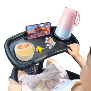 lot 67912 image: Universal Stroller Snack Tray -Upgraded Non-Slip Clips Fit Most Strollers 3 in1 Large Space Stroller Cup Holder-Stroller Snack Tray Travel Watch Video, Suitable for Mom and Baby Stroller Accessories