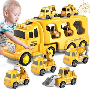 lot 67929 image: Bennol Toddler Boy Toys for 1-5 Year Old Boys, Toddler Car Trucks Toys for Toddler Boys Ages 1-3 3-5, 5 in 1 Construction Car Truck Boys Toddlers Birthday Gifts