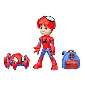 lot 67934 image: Spidey and His Amazing Friends Hero Reveal 2-Pack, 4-Inch Marvel Action Figures Mask-Flip Feature, Spidey and Trace-E, Kids Easter Basket Stuffers or Gifts, Ages 3