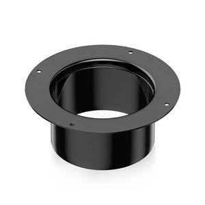 lot 67944 image: Hon&Guan 3 Inch Duct Connector Flange, 3 Inch Duct Collar Dryer Vent Connector for Heating Cooling Ventilation Vent System, Black.