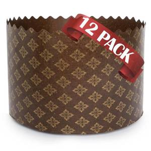 lot 67945 image: Paska Mold Kulich Panettone Mold (12 Pack 15oz) Easter Bread Paper Mold - Panettone Paper Mold Large Panettone Paper Baking Molds - Easter Bread Forms Panettone Pan Panetone Moulds 5.1x3.35-in